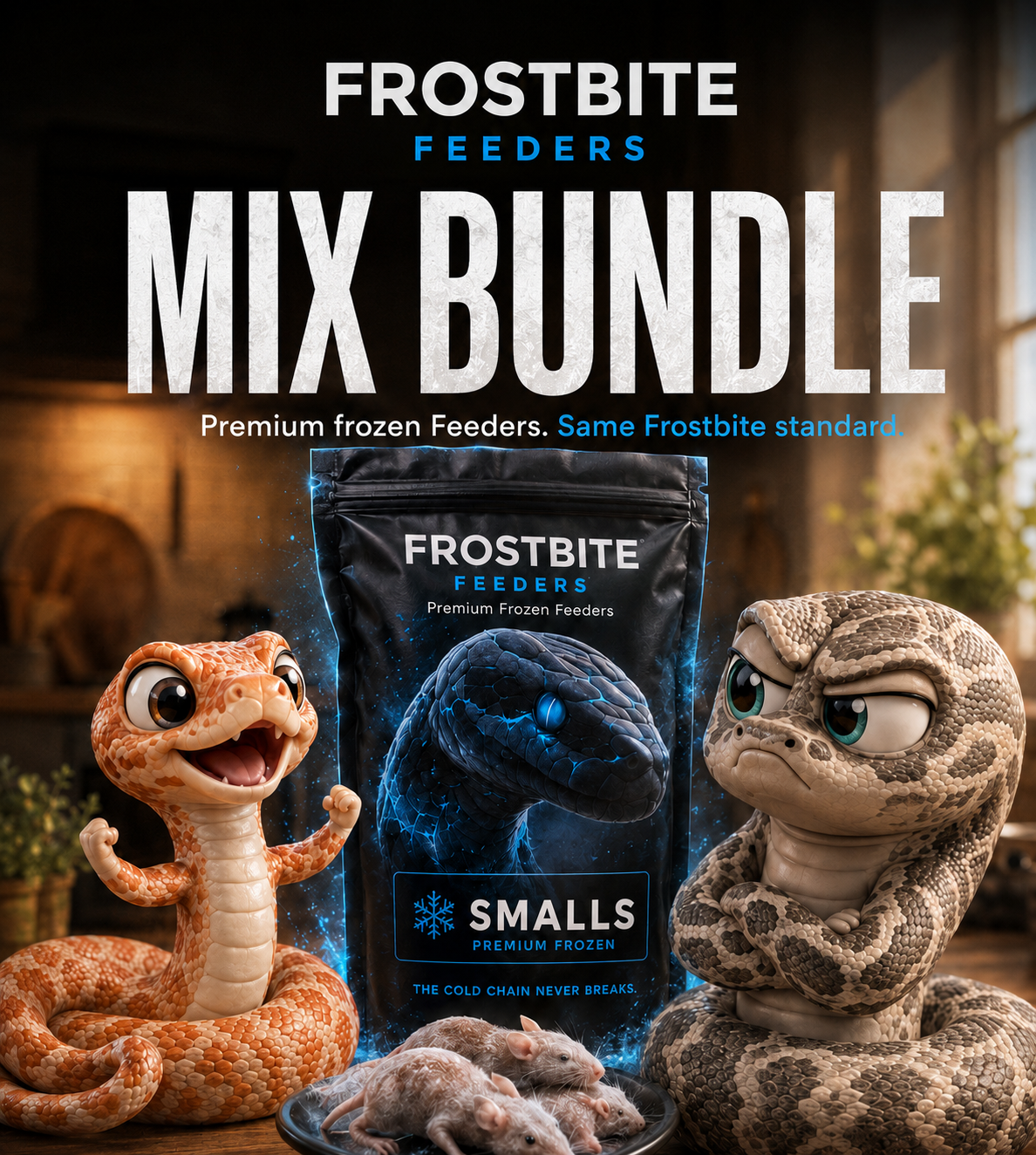 Frostbite Small Mix Bundle frozen feeder rats